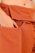 Wide wrap pants with waist fold.